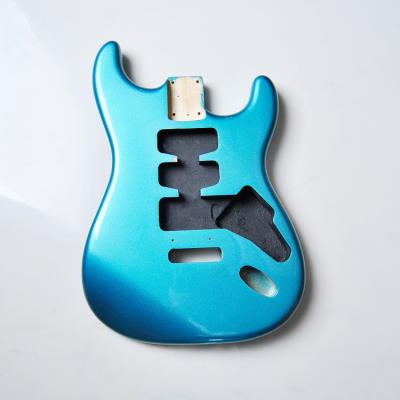 China Damper Style Maple Alder Electric Guitar Body Parts Guiter Accessories Body Blue Unfinished Low Bass EGB-033 for sale