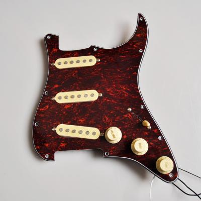 China Whole Prewired Guitar Sale 3Ply Pickguard SSS 9 Hole Guitar Pickups For Musical Instruments In USA Standard Gauge for sale