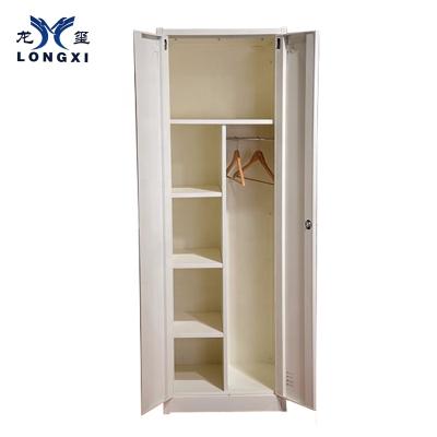 China Cold Rolled Steel Plate Bedroom Closet Style 2 Door Clothes Storage Cabinet For Gym for sale