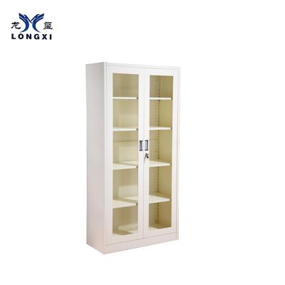 China Adjustable Luxury Durable Bookcase Multi Storage (Other) Filing Book Cabinet With Glass Door for sale