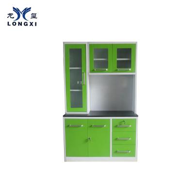 China Modern Durable Green Pentry Direct File Glass Case Sliding Kitchen Cupboard for sale