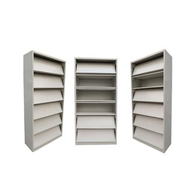 China Modern High Quality Steel Bookshelf Magazine Rack /magazine Bookshelf Display Stand Furniture / School Library for sale