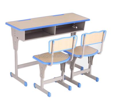 China GOOD quality metal student desk chair school furniture modern seater double frame steel tube student school sets for sale