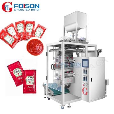 China Hot Selling Plastic Bag Shampoo/Oil Liquid/Sauce/Cream/Paste Packing Machine Factory Wholesales 4 Lanes Multi-tier 3 Sides Automatic Shampoo for sale