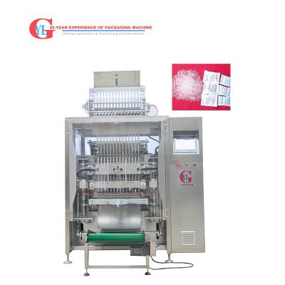 China Full Automatic Particle Plastic Bag Packing Machine 14 Line Packing Machine Is Suitable For Desiccant / Washing Powder Production Te koop