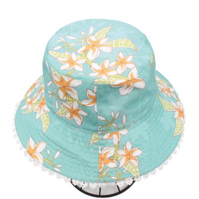 China Picture Summer Customized Reversible Picture Duplex Printing Polyester Sun Bucket Hats With Lovely Kids for sale