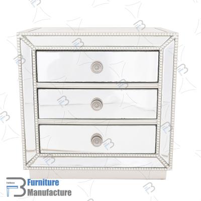 China Mirrored Living Room Furniture Drawer Chest With Wine Rack Decorative Storage Antique Design for sale