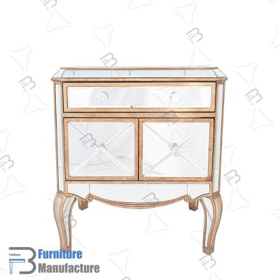 China Mirrored Living Room Furniture Drawer Chest With Wine Rack Decorative Storage Antique Design for sale