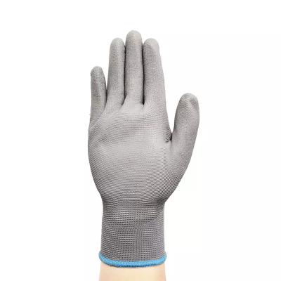 China Anti-Static Cheap Price Wholesale Good Grip High Sensitivity Operating Pu Coated Gardening Hand Mechanic Work Gloves for sale