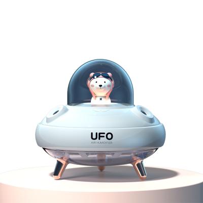 China New UFO Hotel Mini Double Jet Humidifier USB Pet Air Cleaner Quiet Bedroom Office Home Air Purifier for sale