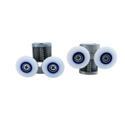 China 1 Set 8 Rollers Bathroom Glass 304 Stainless Steel Shower Room Sliding Door Shower Modern Bearing Pulley for sale