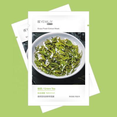 China OEM Natural Organic Sheet Skin Care Fruit Moisturizer Green Tea Beauty Face Sheet Mask Korea Factory Face Mask for sale