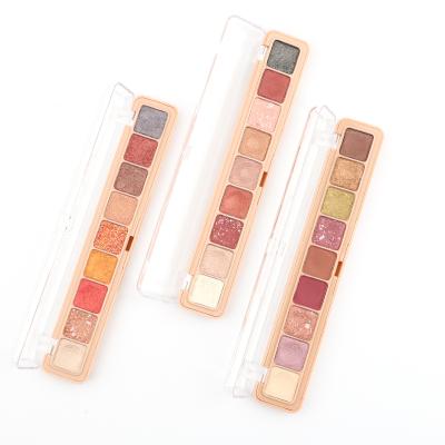 China Cheap earth color pearl waterproof nine color flat people eye shadow waterproof portable lazy shimmer for sale