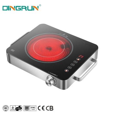 China Hotel 1 Burner Hob Stove 2200W Waterproof Infrared Electric Ceramic Induction Cooker Portable Infrared Cooker for sale