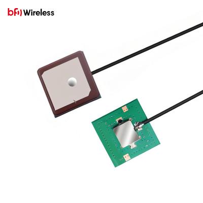 China 1575.42mhz 1602mhz 18*18mm Glonass Gps Internal Ceramic Patch Antenna With 10cm With U.FL IPEX Connector BFGPSXNA18-18/6X for sale