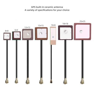 China GPS Antenna 25*25mm Active Internal Patch Ceramic Antenna 1575.42Mhz BWGNNSNX25-25B1L120 for sale