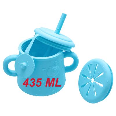 China BPA Free Wonderful Design Snail Animal Shape 2 in 1 Sippy Cup Holder Bpa Silicone Baby Training Snack Toddler Free Sippy Cup for sale