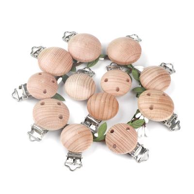 China Teether Wood Clip Safety Baby Chain Dummy Accessories Nursing Nipple Clips for sale