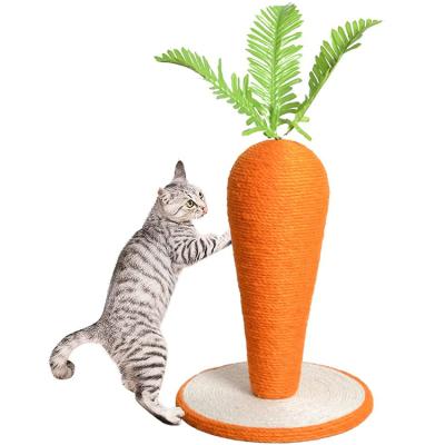 China Natural Durable Board Stocked Sisal Carrot Scratcher for Kittens and Cat for sale