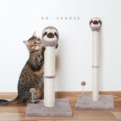 China Sustainable Hot Selling Amazon Style Scratch Pet Home Natural Sisal Small Pet Housing Wooden Climbing Furniture Scratching Post Cat Tree Tower for sale