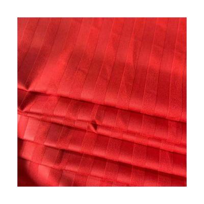 China Popular Strip Hotel Tear-Resistant Bedding Embossed Polyester Fabric for sale