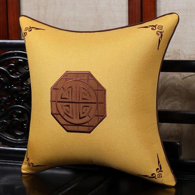 China Furniture Canvas Decoration Pillow Case Viable Solid Canvas Embroidered Custom Pillowcase for sale