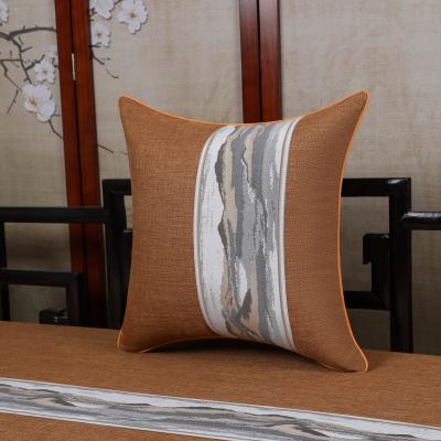 China Custom Size Sustainable Canvas High Quality Canvas Ergonomic Pillow Sash Solid Color Parquet Pillow Cover for sale