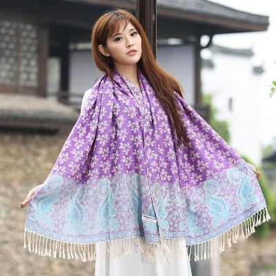 China Beautiful and elegant purple scarf 2021 newest good quality fashion scarf styles can be customized for sale