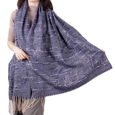 China Elegant Wholesale Custom Made Cashmere Women Pashmina Tassel Scarf Ladies Casual Soft Shawls Scarves for sale