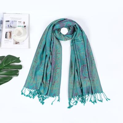 China Long Winter Warm Women's Knitted Shawls Knitted Scarf Shawl Ladies Knitted Shawl for sale