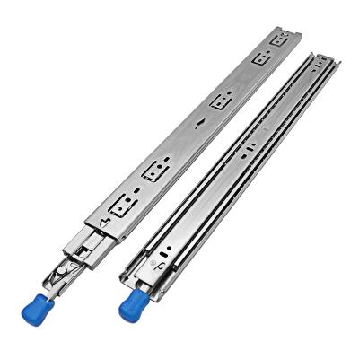 China Heavy Load Self Locking Ball Bearing Drawer Slides Telescopic Channel Slide Rail zu verkaufen