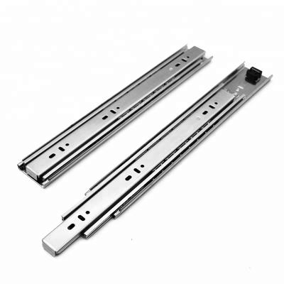 China 3 Fold+Full Extension 51mm Stainless Steel Heavy Duty Soft Narrow Cabinet Drawer Telescopic Slide en venta