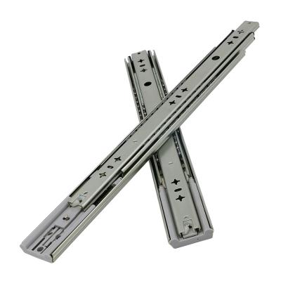 China Narrow 3 Fold+Full Extension Furniture Hardware 53mm Soft Table Extension Slide for sale