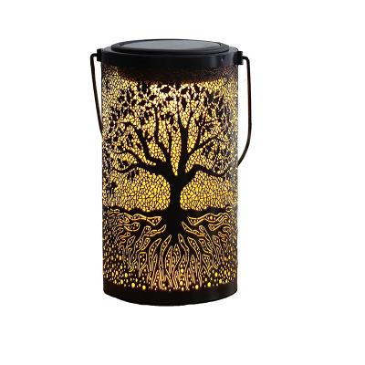 China New Design Pattern Waterproof Solar Garden Tree Lights Lantern Wholesale Solar Garden Light Solar Lighting Outdoor for sale