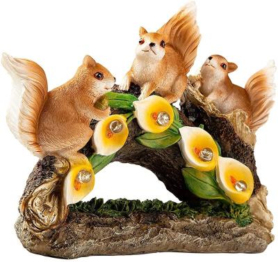 China Wholesale Solar Garden Squirrel Statue Light Solar Garden Lights Outdoor Waterproof Led Solar Garden Lights Hot Sale for sale