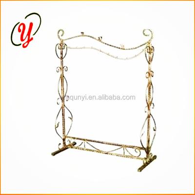 China Ripple Post Iron Art Fabric Reinforced Single Display Rack for sale