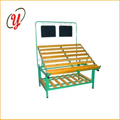 China Wooden display metal supermarket fruit and vegetable display rack for sale