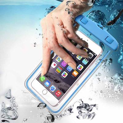 China Multi Function Bag Pocket LED Mobile Phone Case Waterless Shipping Waterproof Luminous Armband Phone Case for sale