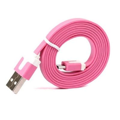 China MP3/MP4 Player 1m 2m Colorful Flat Micro 3m USB Colorful Data Changing Noodle Cable For Mobile Phone Charger Cable for sale