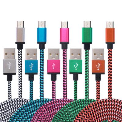 China Wholesale 1m/2m/3m Nylon Braided Mobile Phone USB Data Charger Cable For iPhone Android Type C Cable for sale