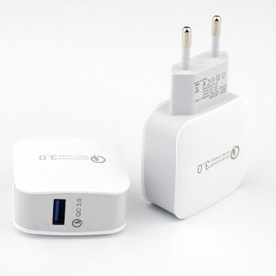 China All Mobile Phone Latest New Design Super Fast USB Wall Charger For Macbook Pro One Port USB QC3.0 Plug Charger for sale