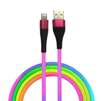 China Newest Promotional Item Whetstone Charger MP3/MP4 Player Gift Electrical Cable For iPhone Micro USB C Rainbow Cable for sale