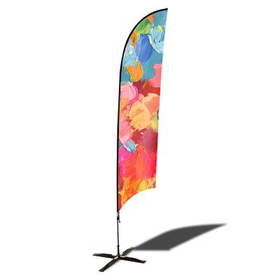 China Flag Poles and Banners Kit Custom Feather Flags Fabric Advertising Swooper Feather Beach for sale