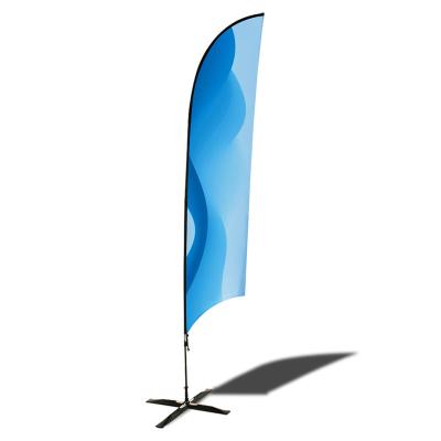 China High Quality Custom Advertising Teardrop Advertising Polyester Fabric Beach Flag for sale