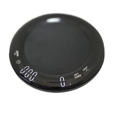 China Professional Multifunction Round 2kg Weight LCD Digital Food Weight Kitchen Cafe Scale Food Measuring Scale for sale