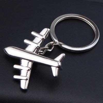 China Contact Customer Service Factory Wholesale 3D Metal Aircraft Keychain Flat Plane Key Chain for sale