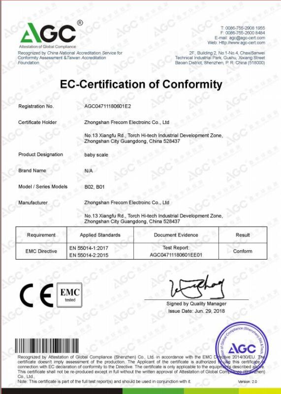 CE - Zhongshan Frecom Electronic Co., Ltd.