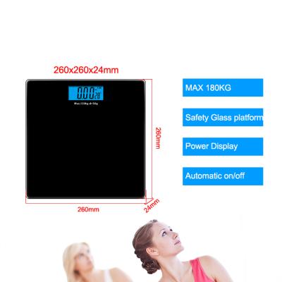 China ABS+Tempered Glass Low Price Tempered Glass Digital Personal Weight 180Kg 396Lb Weighing Household Bathroom Body Scale for sale