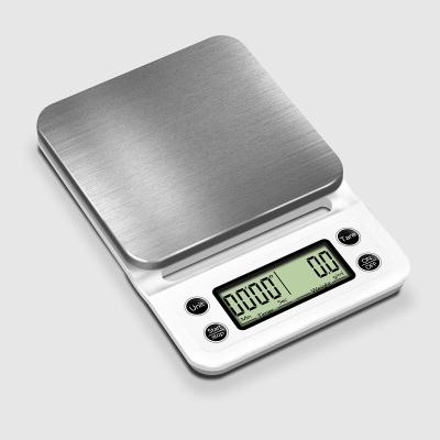 China Touch On SS 3Kg 0.1G Digital Electronic Coffee Scale Multifunction With Temperature Timercoffee Scale for sale