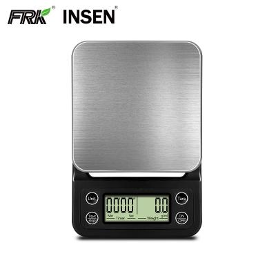 China Touch on 3000G Stainless Steel Material Timing Function Coffee Scale for Coffee for sale